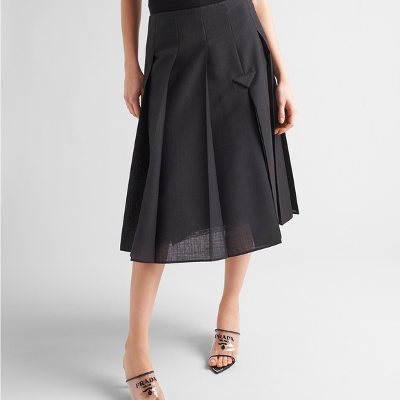 PRADA Logo-print Plexiglas high-heel slides-Prada mules - Picture 2 of 13